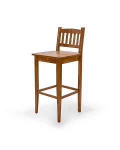 Banqueta Gourmet Rústica para Restaurantes em Madeira Maciça Bh - Natural